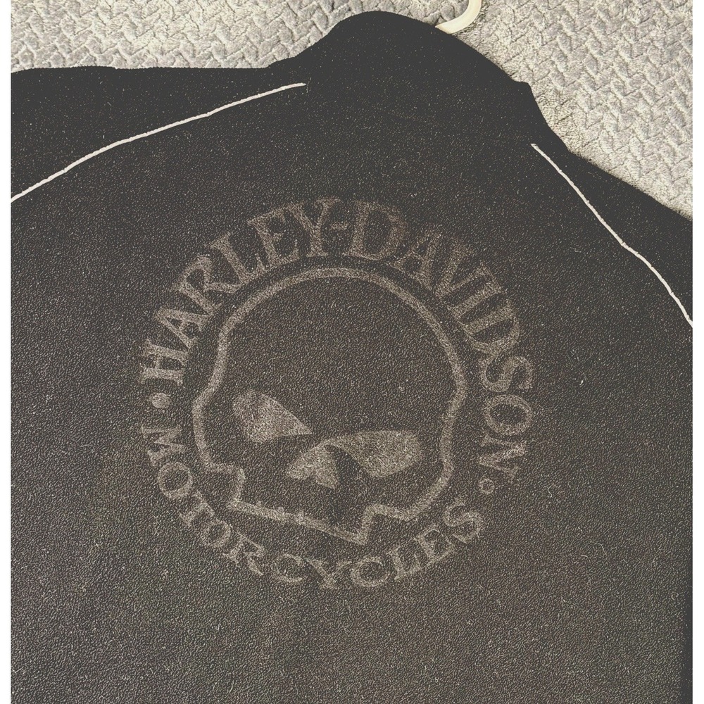 Harley Davidson Fleece Jacket Mens 2XL Black Willie G Skull Full Zip Midweight